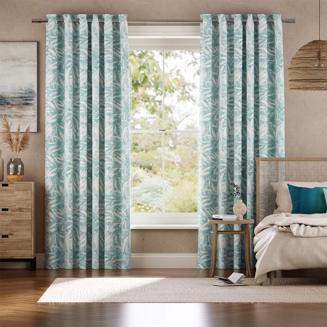 Sea Kelp Teal Curtains