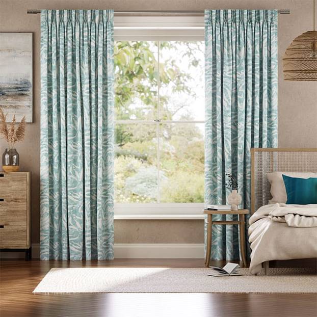 Sea Kelp Teal Curtains thumbnail image