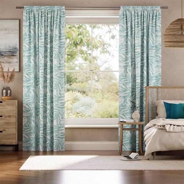 Sea Kelp Teal Curtains thumbnail image