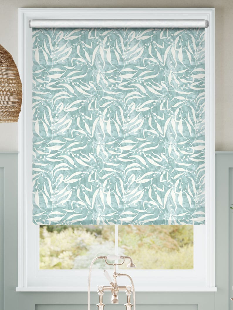 Splash Blackout Sea Kelp Soft Teal Roller Blind thumbnail image