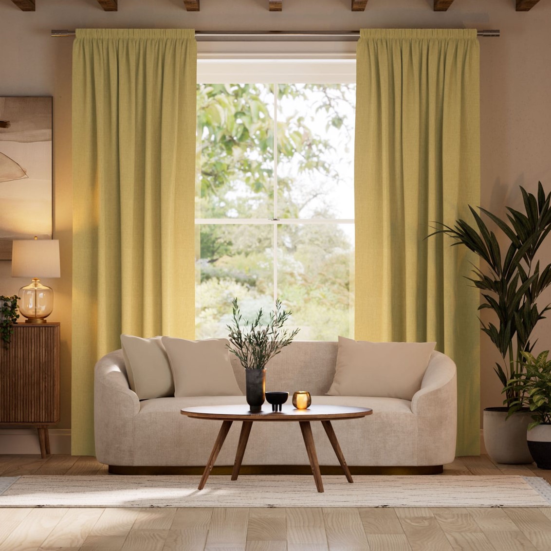 Sedona Blackout Citron Curtains