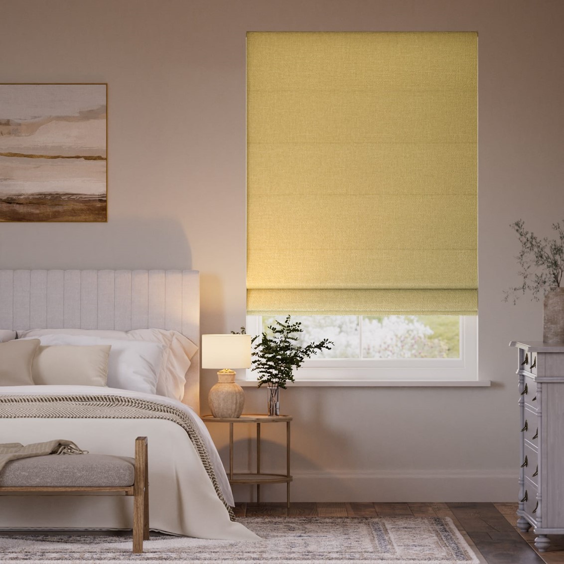 Sedona Blackout Citron Roman Blind