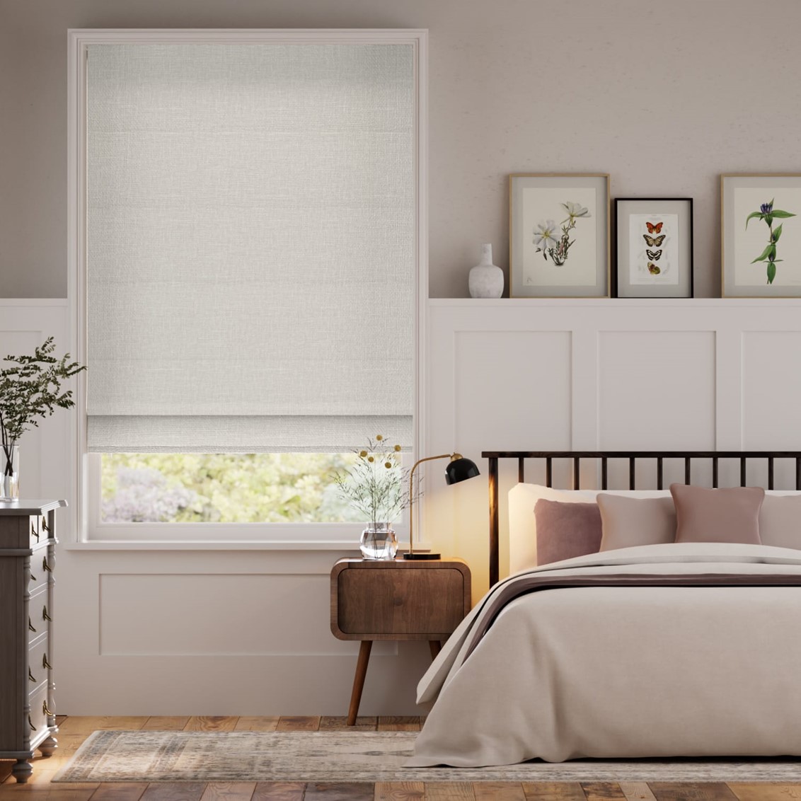 Sedona Blackout Mist Grey Roman Blind