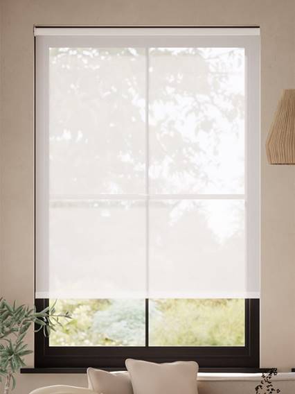 Electric Serenity Cloud White Voile Roller Blind thumbnail image