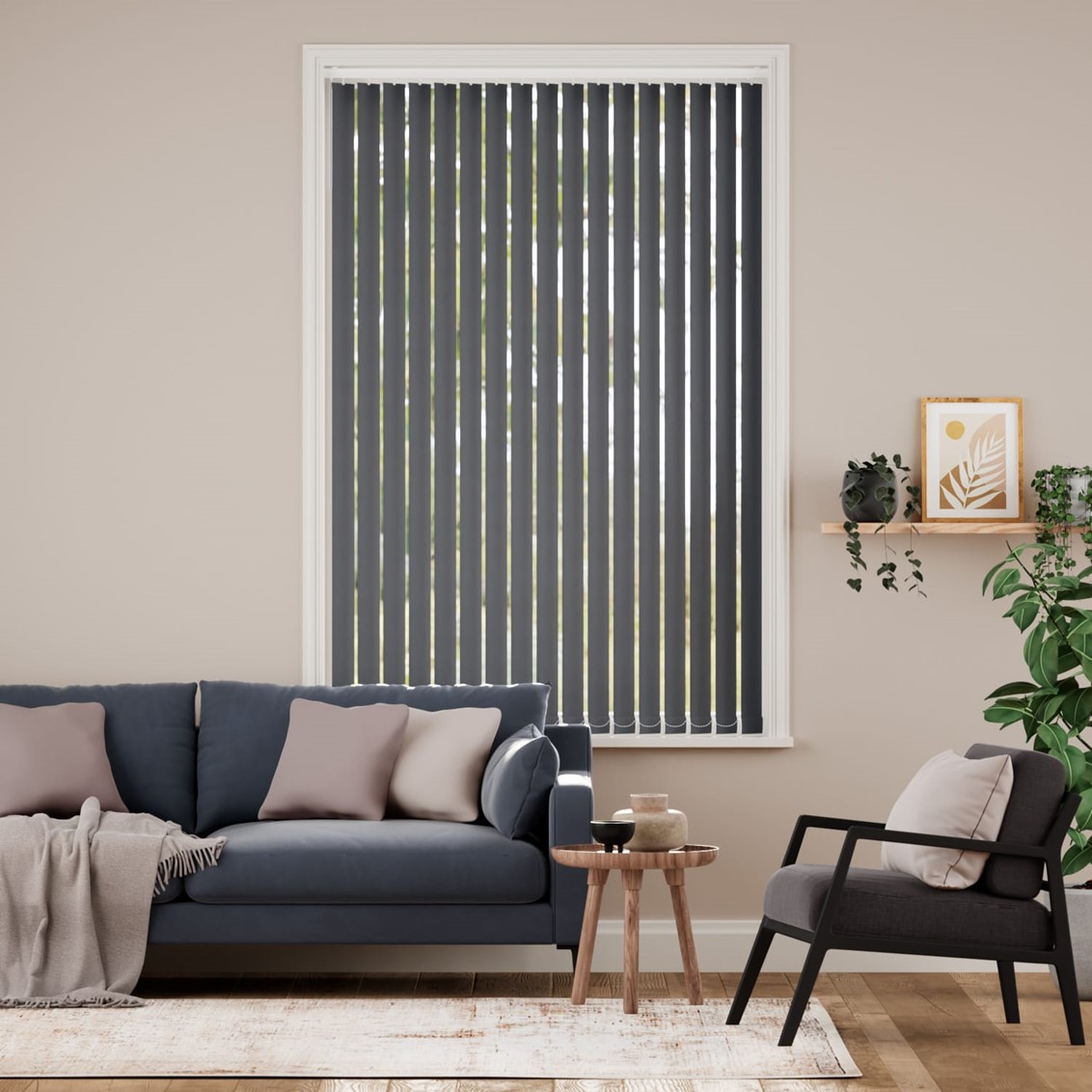 Sevilla Anchor Grey  Vertical Blind