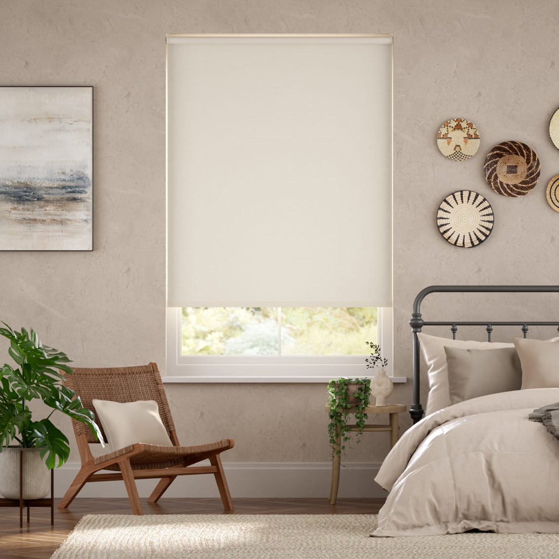 Sevilla Blackout Antique Cream Roller Blind