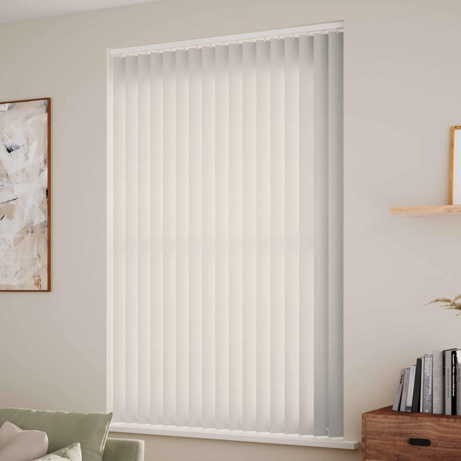 Sevilla Antique Cream Blackout Vertical Blind