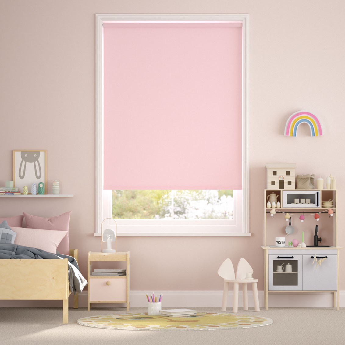 Electric Sevilla Blackout Candyfloss Roller Blind