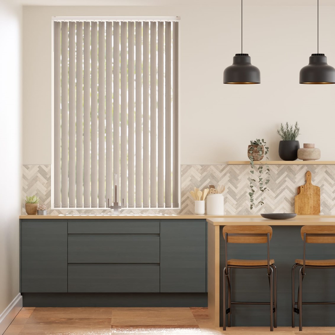 Sevilla Tranquility Stone Vertical Blind