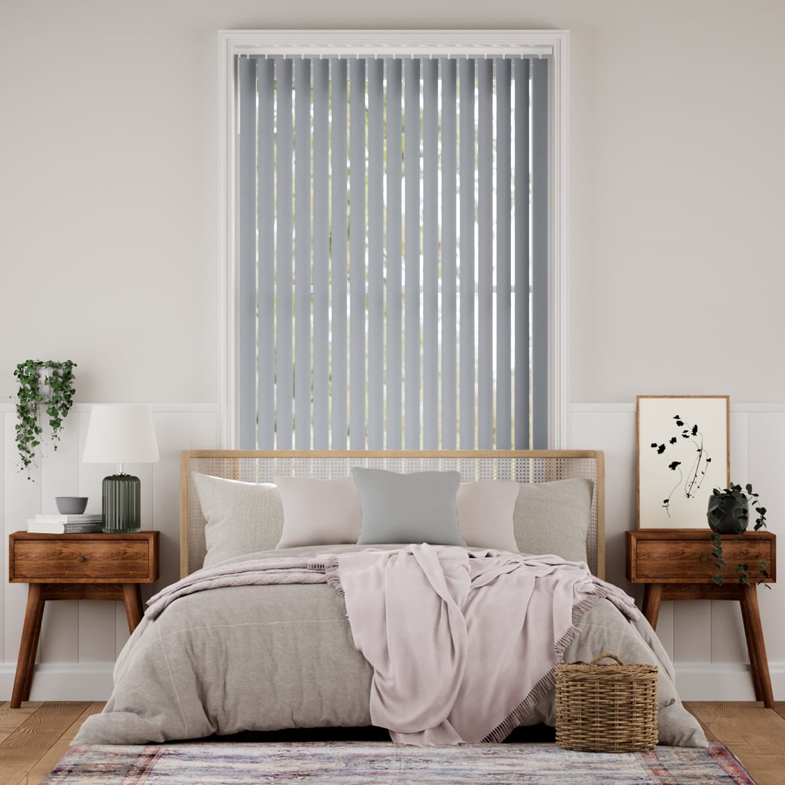 Sevilla Blue Grey  Vertical Blind