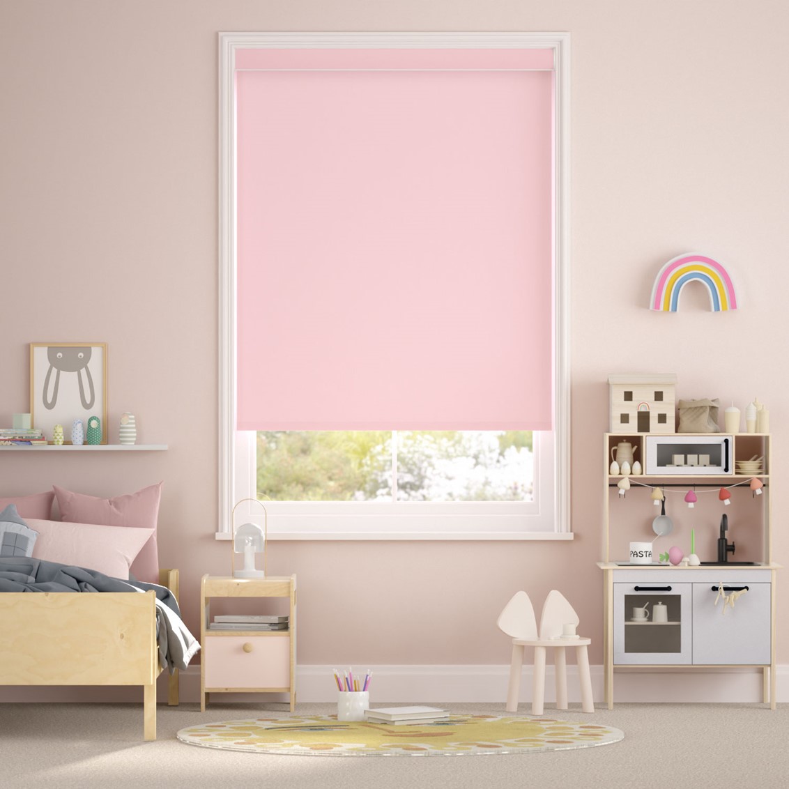 Electric Sevilla Blackout Candyfloss Roller Blind