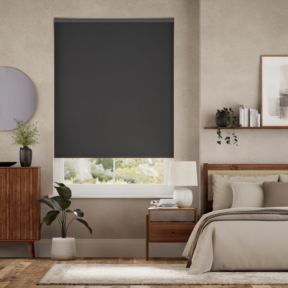 Sevilla Blackout Charcoal Roller Blind