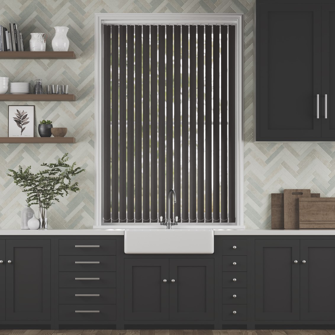 Sevilla Charcoal Vertical Blind