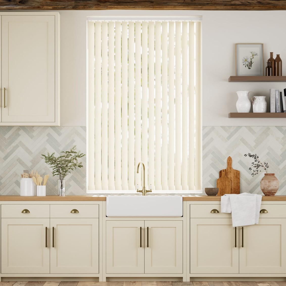 Sevilla Cottage Cream Vertical Blind