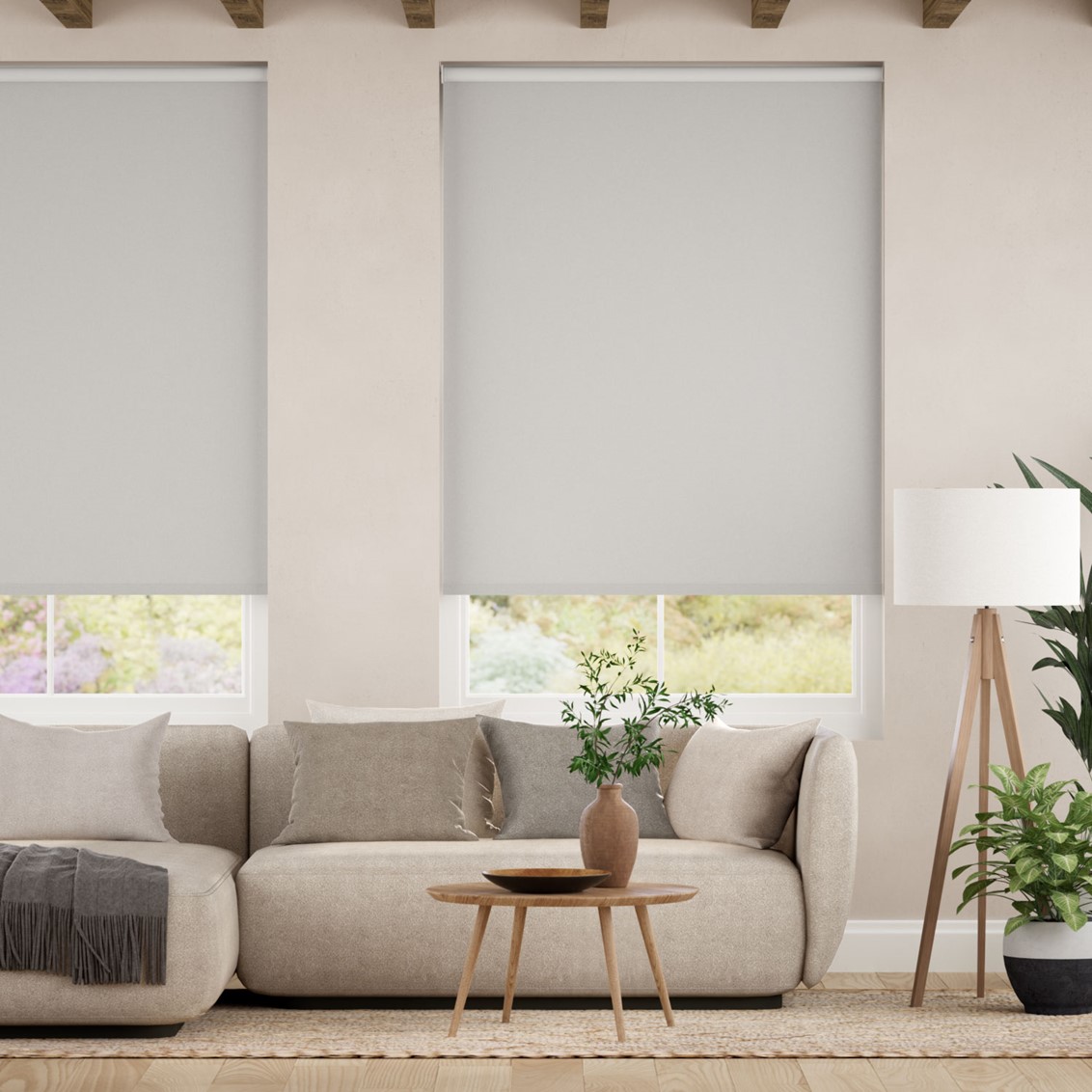 Electric Sevilla Blackout Grey Roller Blind