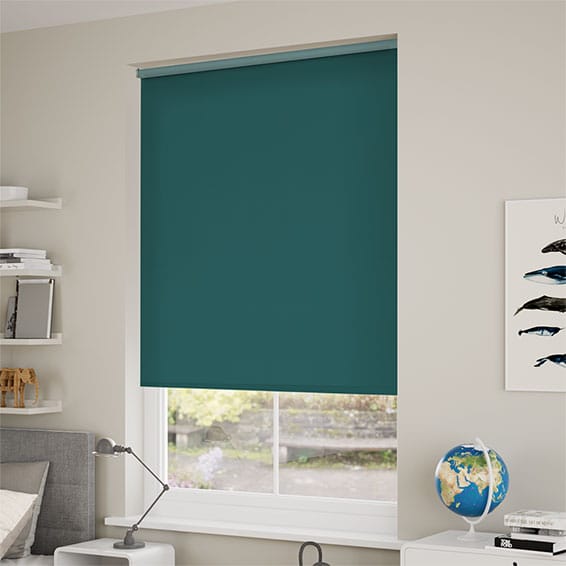 Sevilla Blackout Kingfisher Roller Blind | Blinds 2go