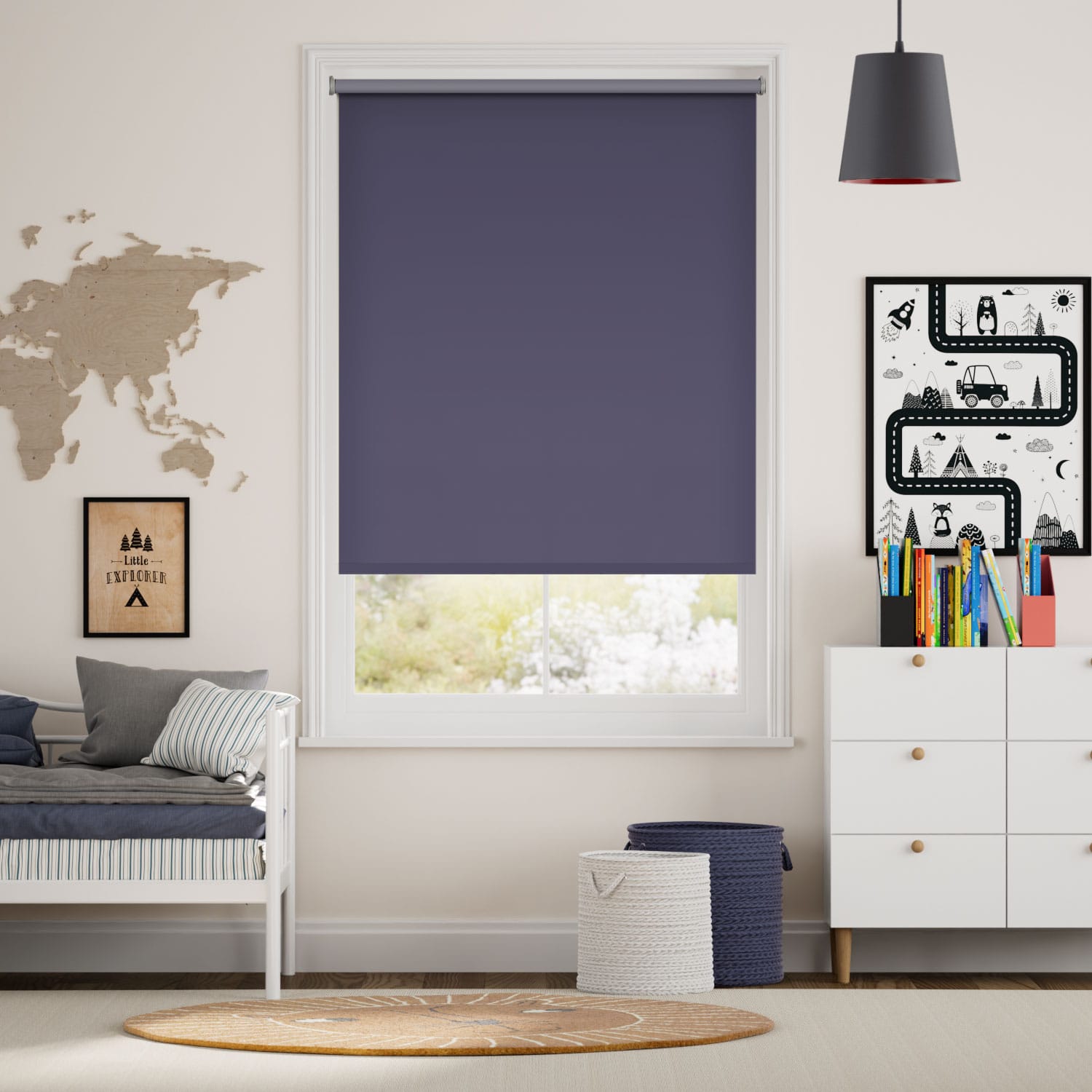 Sevilla Blackout Royal Blue Roller Blind