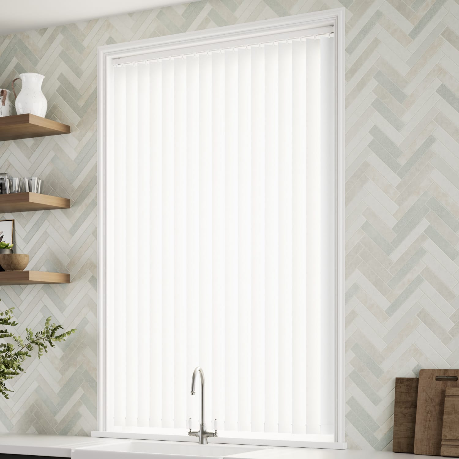 Sevilla Crisp White Blackout Vertical Blind