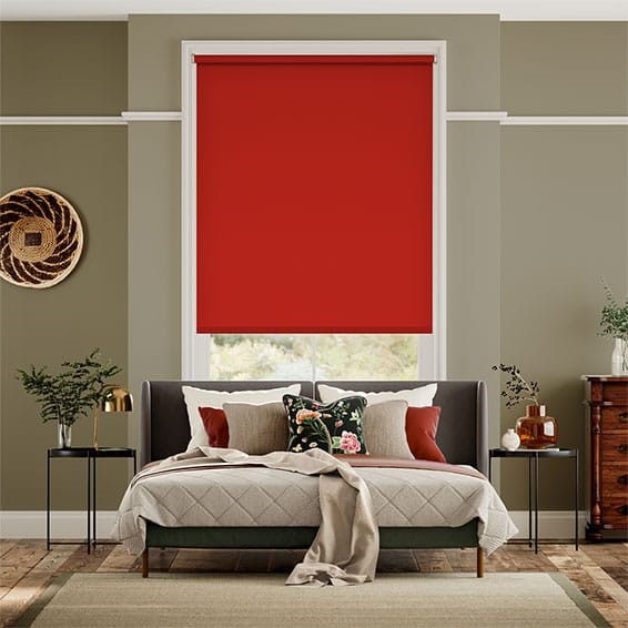 Sevilla Blackout Vivid Red Roller Blind