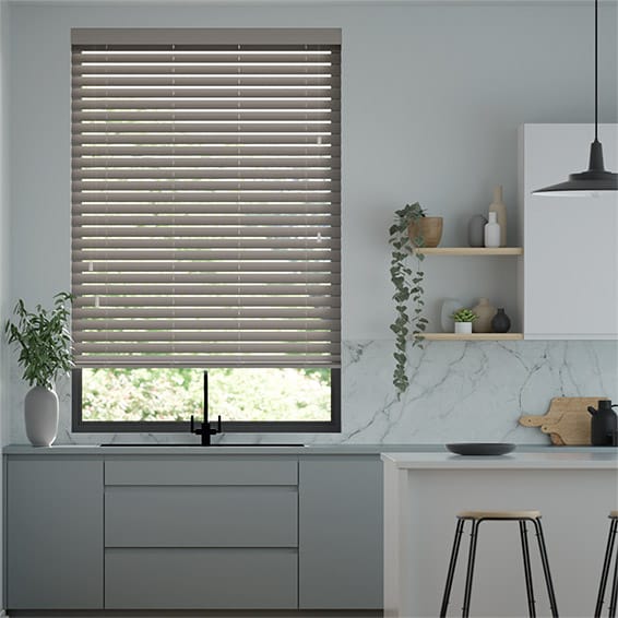 Shadow Grey Wooden Blind - 50mm Slat