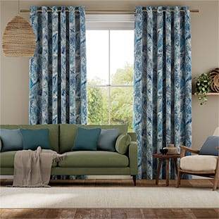 Shadow Leaf Linen Admiral Curtains thumbnail image