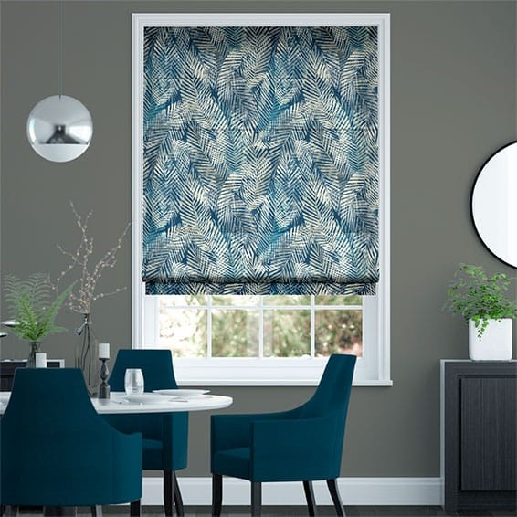 Shadow Leaf Linen Admiral Roman Blind