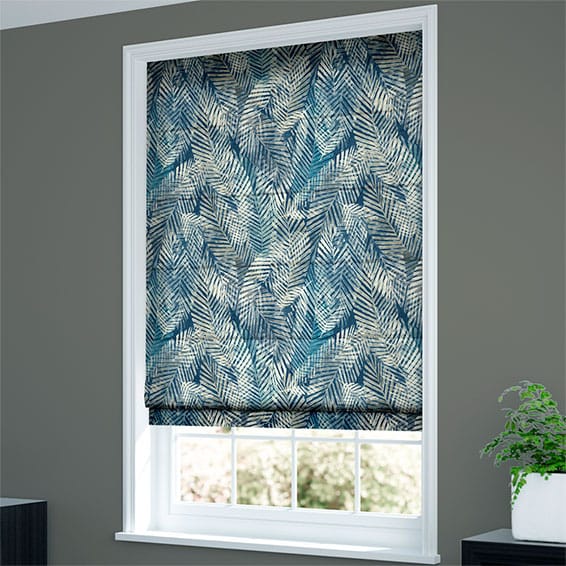 Shadow Leaf Linen Admiral Roman Blind