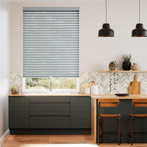 Shale Grey Wooden Blind - 50mm Slat