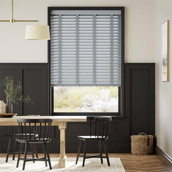 Shale Grey & Flint Wooden Blind - 50mm Slat