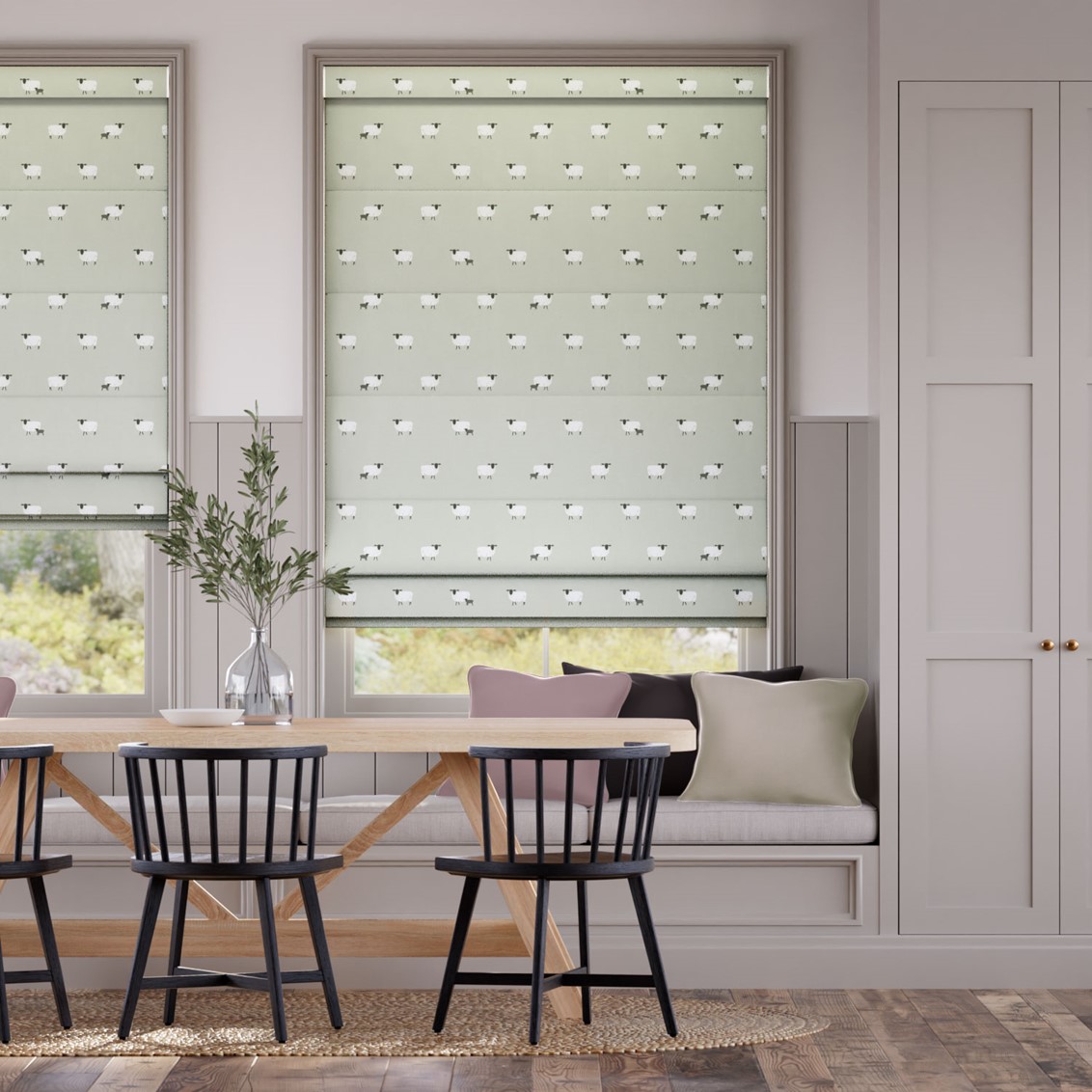 Sheep Pebble Roman Blind