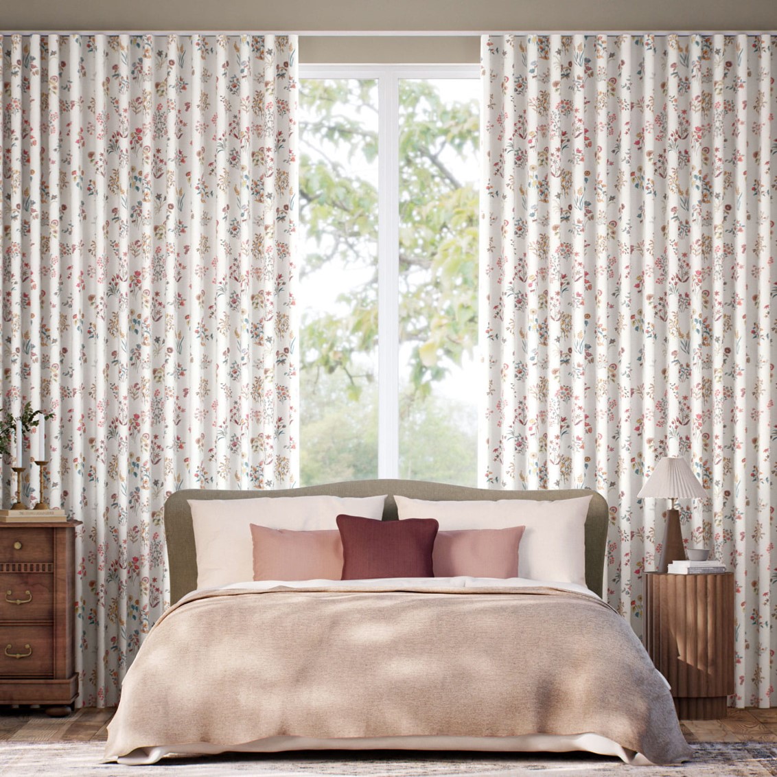 Shepherdly Meadow Ivory Curtains