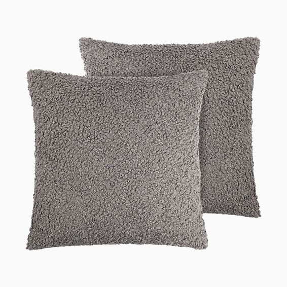 Sherpa Boucle Storm Grey Cushion