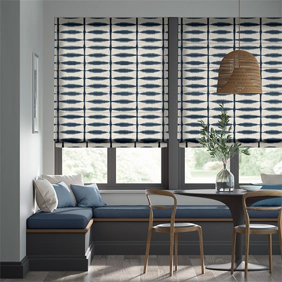 Shibori Dye Indigo Roman Blind