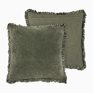 Shoreditch Cotton Velvet Moss Cushion thumbnail image