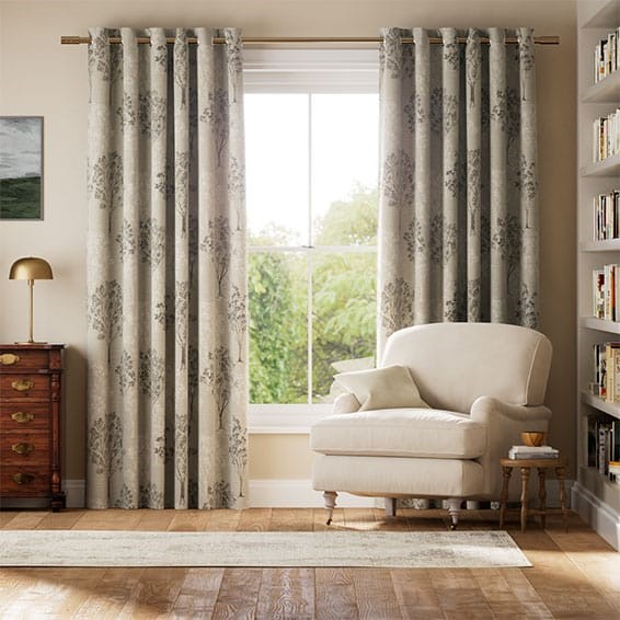 Slender Forest Linen Mist Curtains