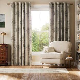 Slender Forest Linen Mist Curtains thumbnail image