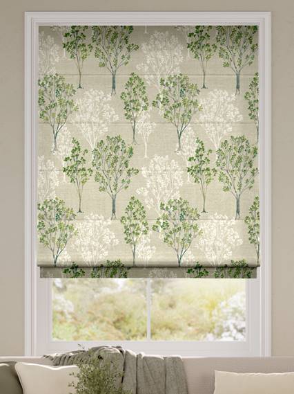 Slender Forest Linen Spring Green Roman Blind thumbnail image