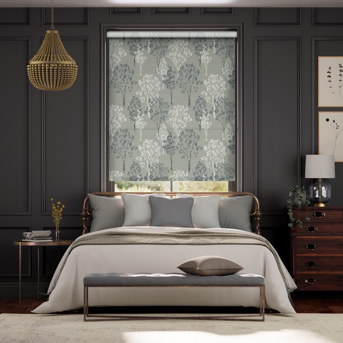 Slender Forest Moonlight Roller Blind