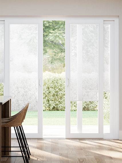 Stick On Classic White Voile Sliding Door Blind thumbnail image