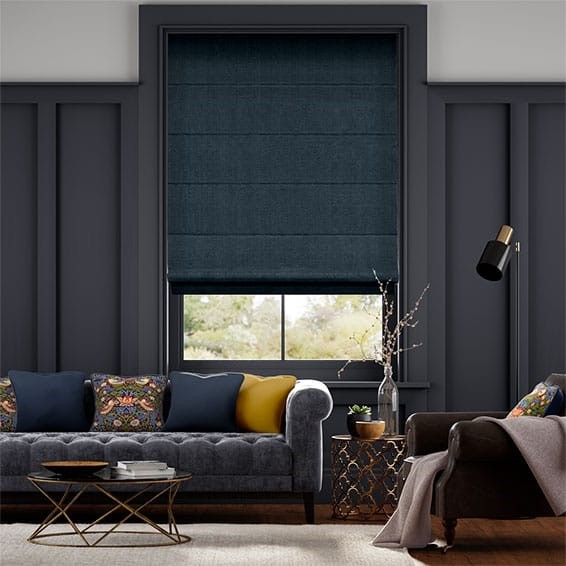 Smooth Sisal Atlantic Blue  Roman Blind