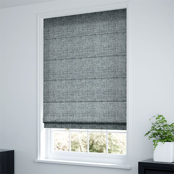 Smooth Sisal Smoky Steel Roman Blind