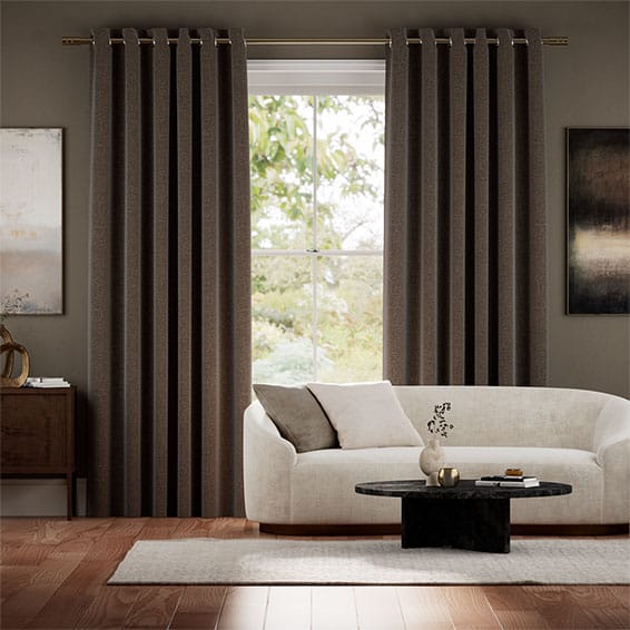 Smooth Sisal Warm Cocoa Curtains