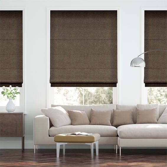 Smooth Sisal Warm Cocoa Roman Blind