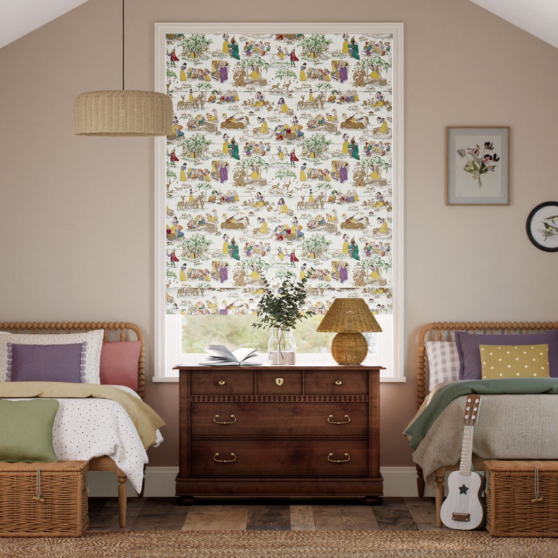 Snow White Ivory Roman Blind