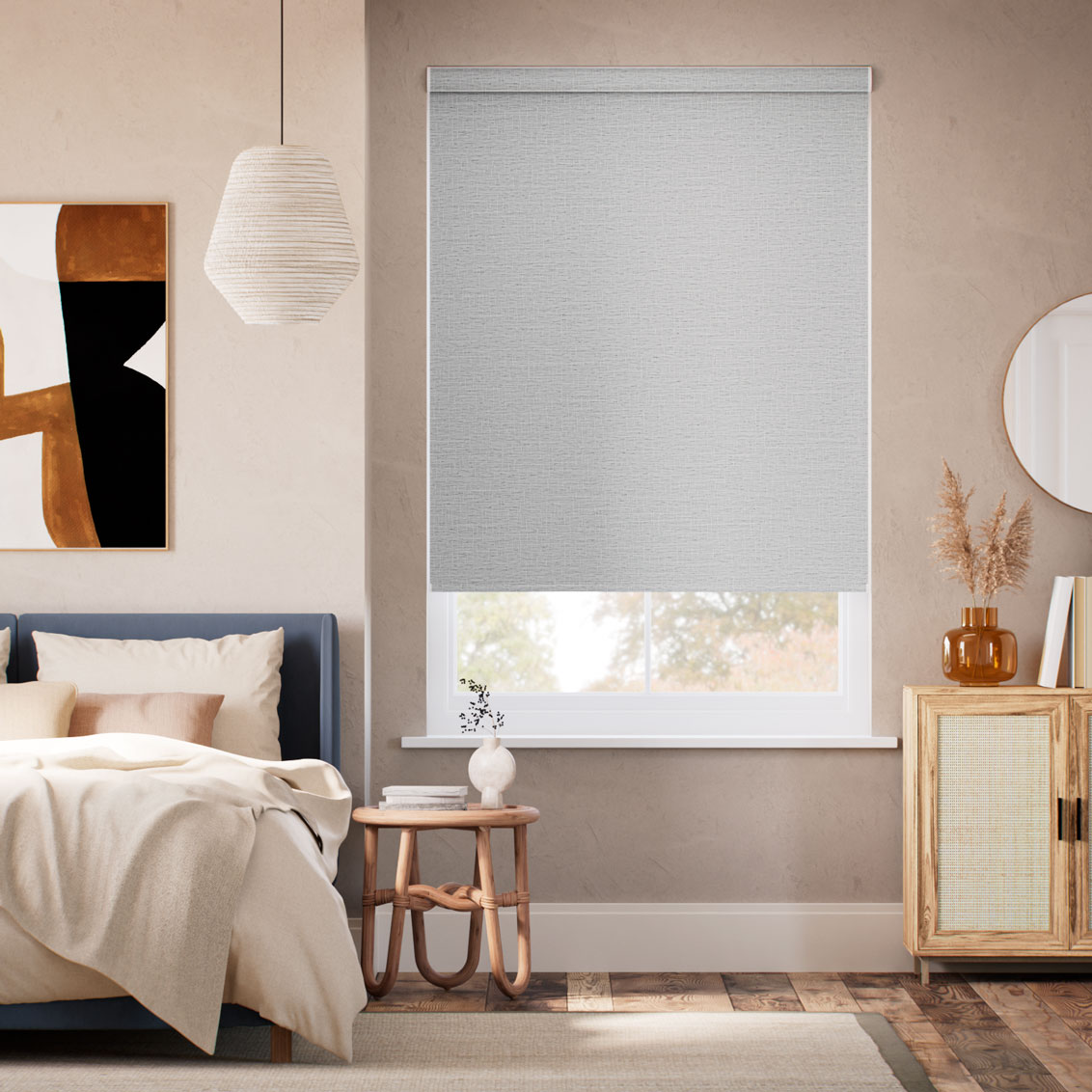 Soft Raise Austin Blackout Zinc Roller Blind