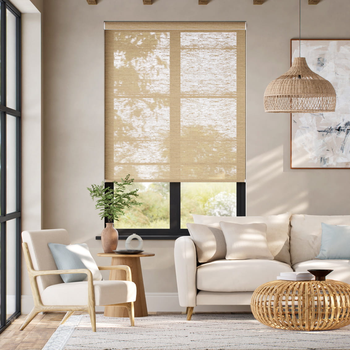 Soft Raise Dorado Flax Roller Blind