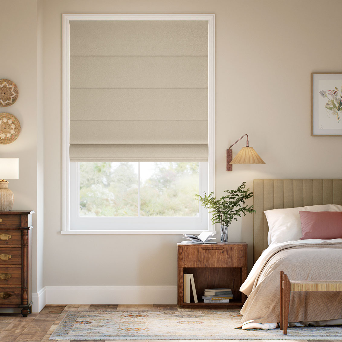 Soft Weave Champagne Roman Blind