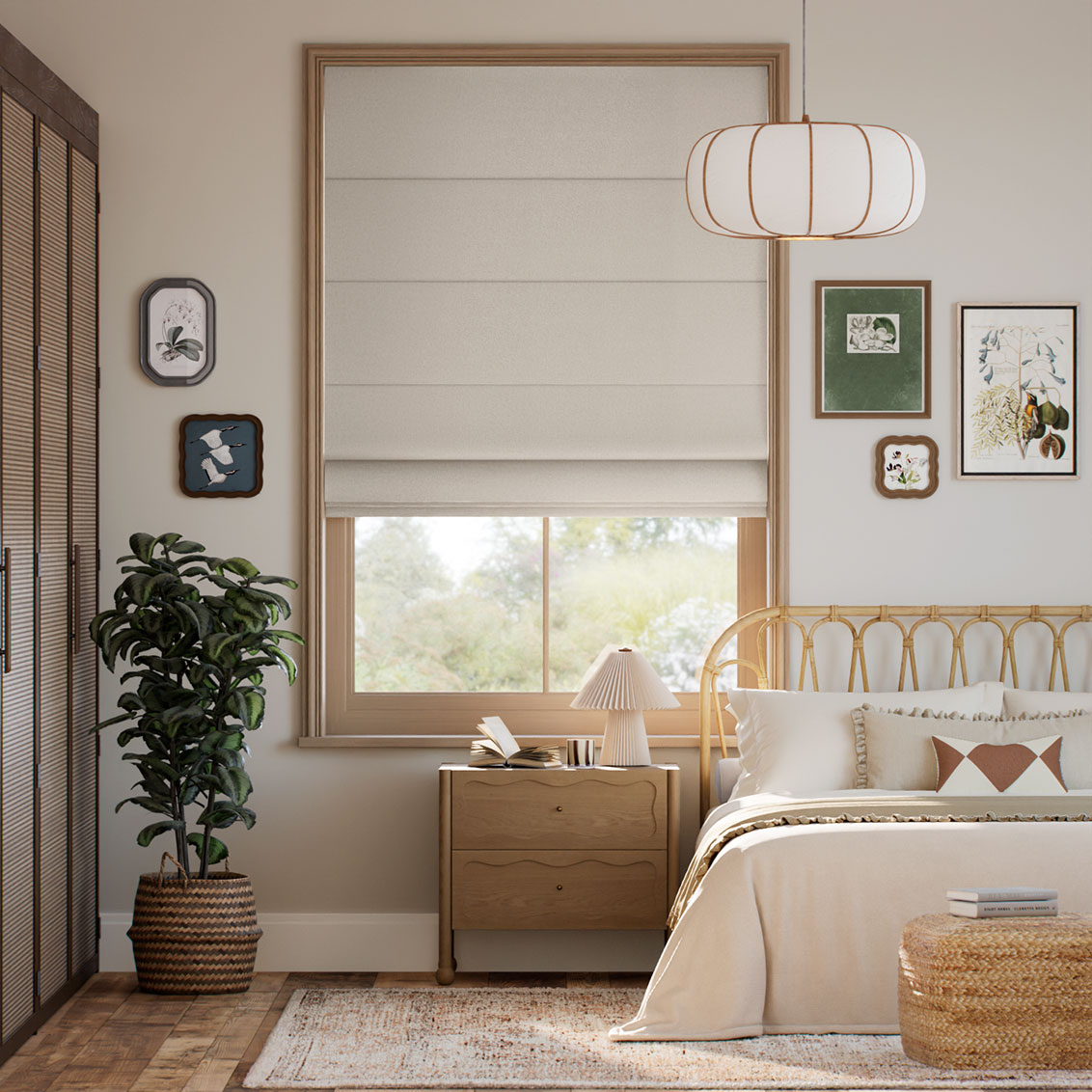 Soft Weave Jasmine Roman Blind