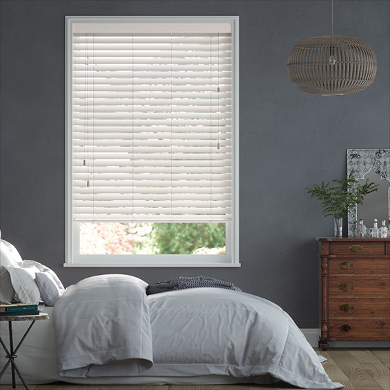 Soft White Wooden Blind  - 50mm Slat