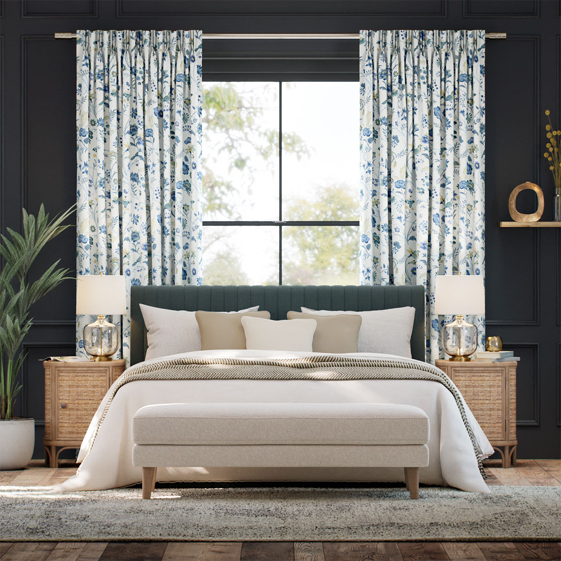 Songbird Blue Curtains